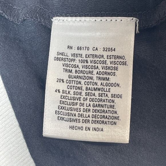 Deletta Anthropologie Women's Crew Neck Lace Grey Top Ruffle Sleeve Size M NWT - Picture 5 of 6